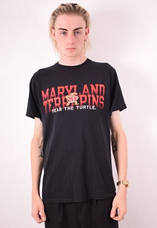 CHAMPION MENS VINTAGE T-SHIRT TOP MEDIUM BLACK 90S