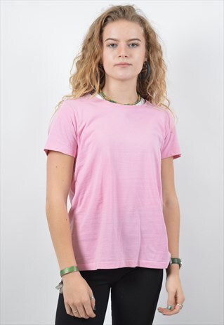 LEVI'S WOMENS VINTAGE T-SHIRT TOP MEDIUM PINK 90S