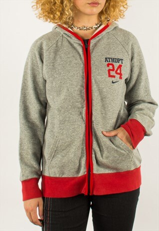VINTAGE GREY NIKE FULL ZIP HOODIE