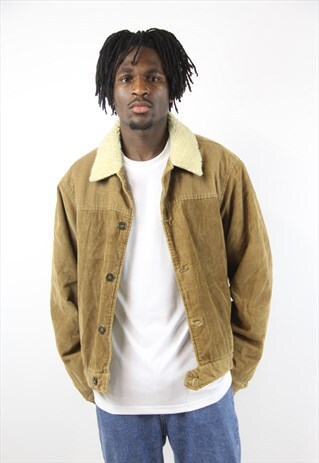 VINTAGE TIMBERLAND CORD SHEEPSKIN-LINED JACKET