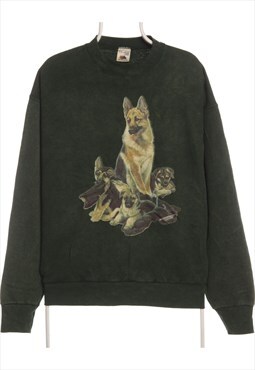 Vintage 90's Fruit of the Loom Sweatshirt Dog Crewneck
