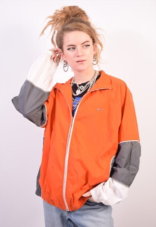 VINTAGE NIKE TRACKSUIT TOP JACKET ORANGE