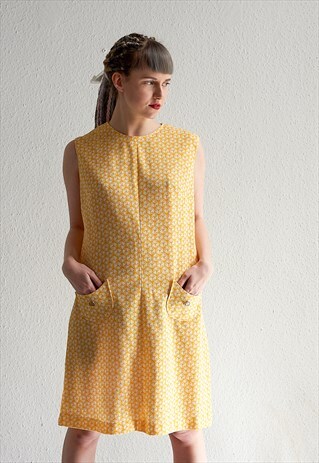 SUNNY YELLOW 60S SHIFT DRESS