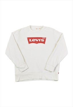 Vintage Levi's Sweatshirt White Medium