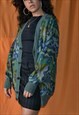 Vintage 90s Missoni Knitted Cardigan Abstract Print Unisex