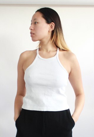 VINTAGE WHITE CROP TOP