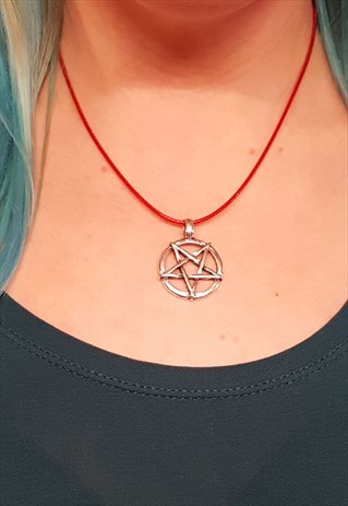 PENTAGRAM PENDANT RED NECKLACE