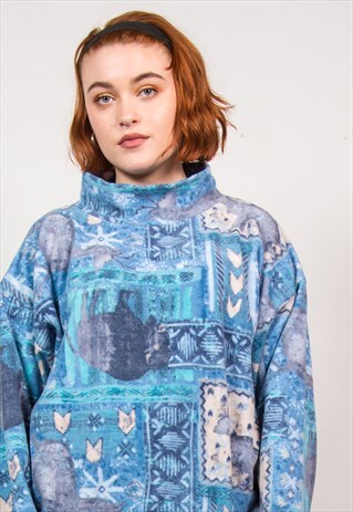 VINTAGE 90'S FLEECE HIGH NECK JUMPER