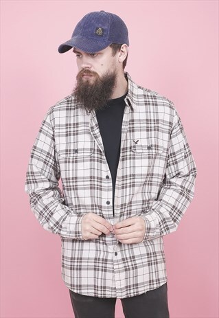VINTAGE CHECKED PLAID SHIRT /R10039