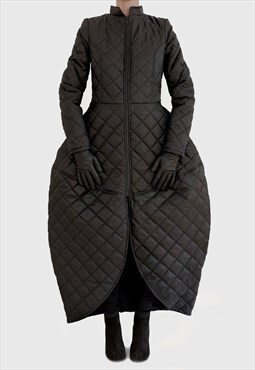 Hour glass shape Quilted Coat - Kiera