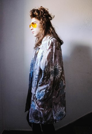 VINTAGE SUN PATTERNED PARKA JACKET