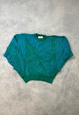 Vinatge Abstract Knitted Jumper Funky Patterned Sweater