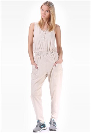 VINTAGE BAGGY OVERALLS COTTON WIDE LEG