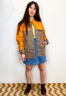 Vintage 90's French Workman's Orange Jacket - M
