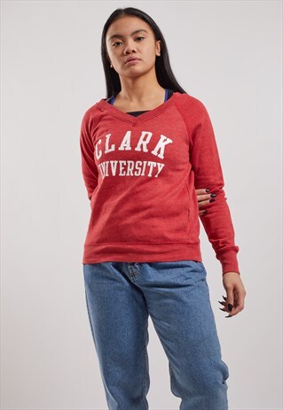 VINTAGE CLARK UNIVERSITY V-NECK SWEATSHIRT