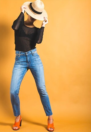VINTAGE 80S ETHNIC LEVI'S SLIM JEANS / 6694