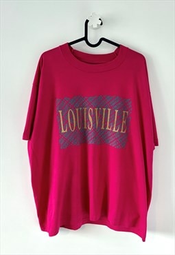 Vintage Louisville Kentucky pink tourist T-shirt XL 90s