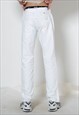VINTAGE BOOTCUT STRAIGHT FIT EMBROIDERED MEN JEANS IN WHIT