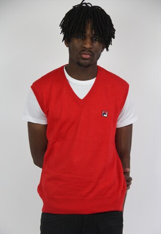 VINTAGE FILA SLEEVELESS JUMPER