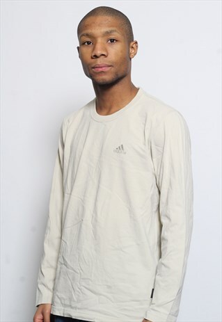 VINTAGE ADIDAS LONG SLEEVE T-SHIRT BEIGE