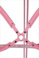 PINK LEATHER HARNESS TOP
