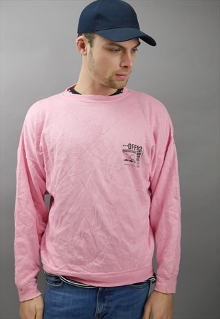 VINTAGE GRAPHIC SURF SWEATER IN PINK
