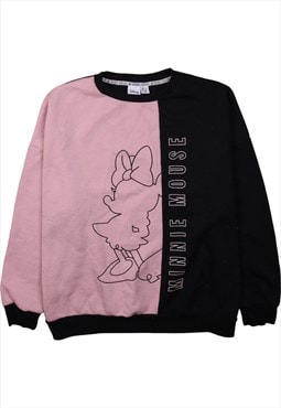 Vintage 90's Disney Sweatshirt Minnie Mouse Crew Neck Pink,