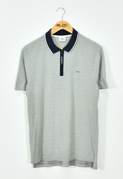 Vintage Lacoste Polo T-Shirt Grey Medium