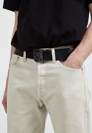 VINTAGE BLACK HUGO BOSS BELT