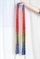 Y2K COLOURFUL STRIPED SKINNY SCARF