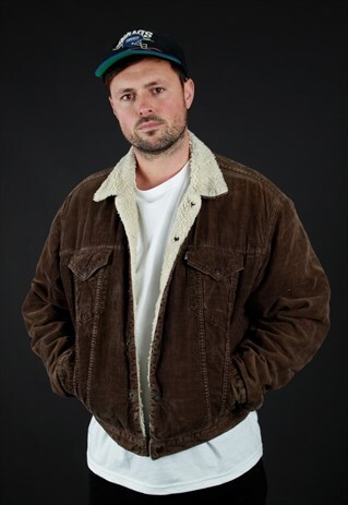 1990S LEVI'S CORDUROY SHERPA WHITE TAB JACKET