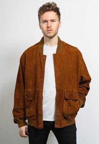 VINTAGE SUEDE BOMBER JACKET