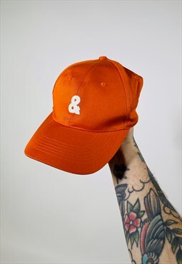 B & Q Orange Graphic Hat Cap