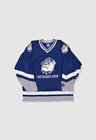 VINTAGE 90S STARTER GEORGETOWN HOYAS LONG-SLEEVE JERSEY
