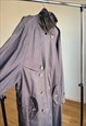 HUGO BOSS PURPLE GREY LONG OVERSIZED TRENCH