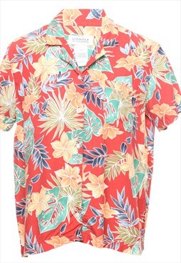 Vintage Foliage Hawaiian Shirt - M