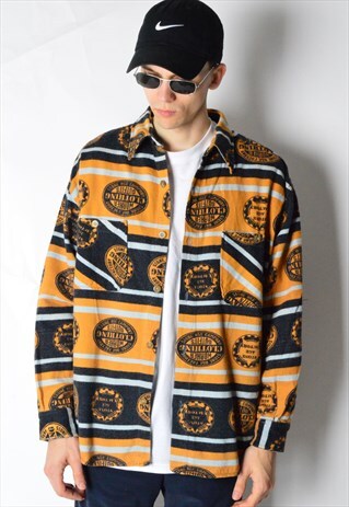 VINTAGE 90S STRIPED LONG SLEEVE SHIRT