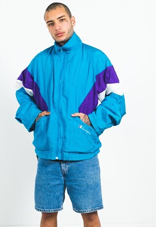 VINTAGE 80S CHAMPION WINDBREAKER JACKET / S4214