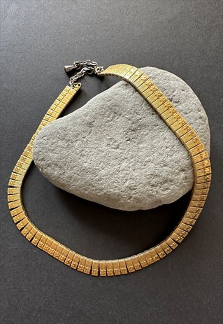 VINTAGE 70'S GOLD METAL LINK LADIES NECKLACE