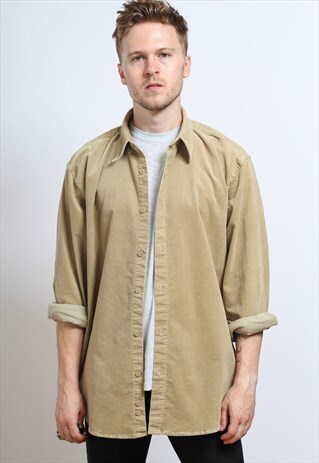 VINTAGE CORDUROY SHIRT BEIGE