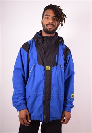 ADIDAS MENS VINTAGE JACKET XL BLUE 90S