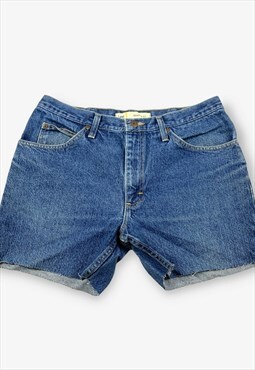 Vintage Lee Cut Off Denim Shorts Dark Blue W34 BV18275