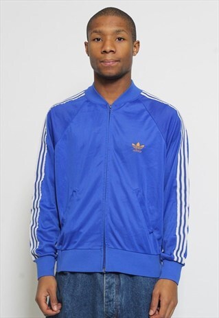 VINTAGE ADIDAS ORIGINALS TRACK JACKET BLUE
