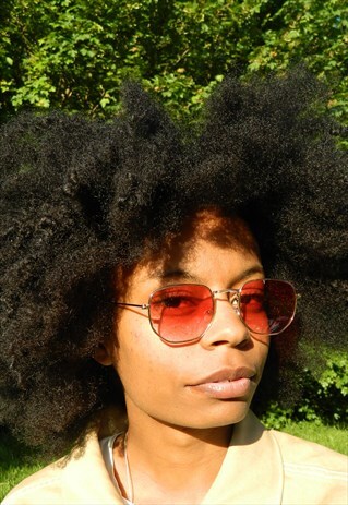RED OMBRE VINTAGE STYLE SUNGLASSES
