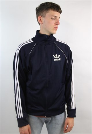 VINTAGE ADIDAS 90'S NAVY ZIP-UP JACKET