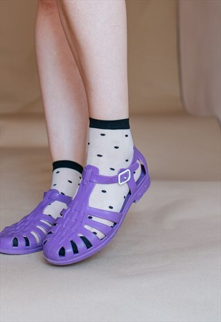 VINTAGE 90S PURPLE JELLY SANDALS