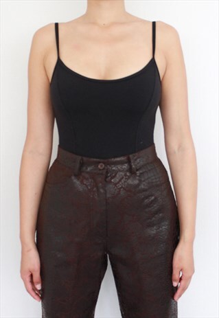 BLACK MINIMAL ROBERTO BODYSUIT TOP