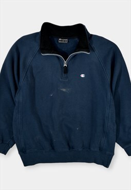 Vintage Adidas Sweatshirt Quarter Zip Logo Grey