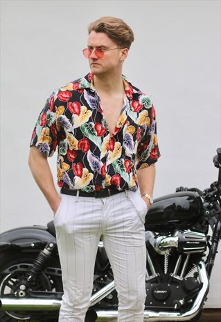PIERRE CARDIN VINTAGE GRUNGE FLORAL SHIRT