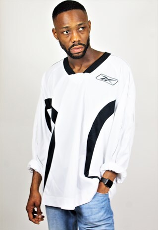 RETRO / 90'S / REEBOK / WHITE HOCKEY JERSEY